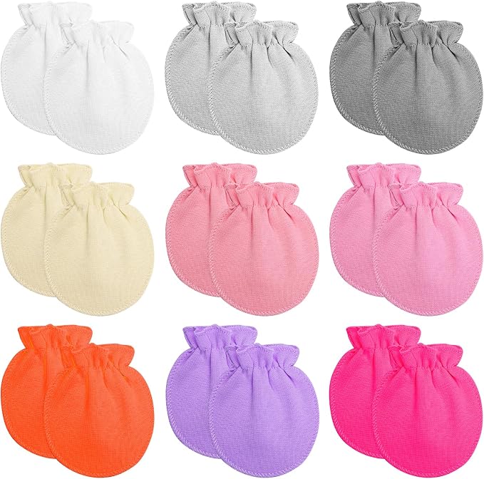 18 Pairs Newborn Baby Cotton Mittens No Scratch Gloves Newborn Mittens Infant - Image 2