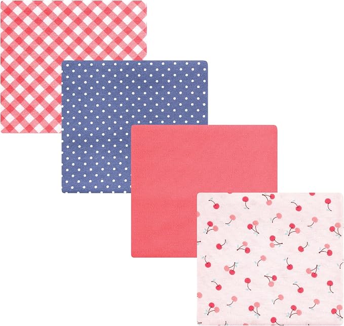 Hudson Baby Unisex Baby Cotton Flannel Receiving Blankets, Cherry Sweet by HudsonBaby