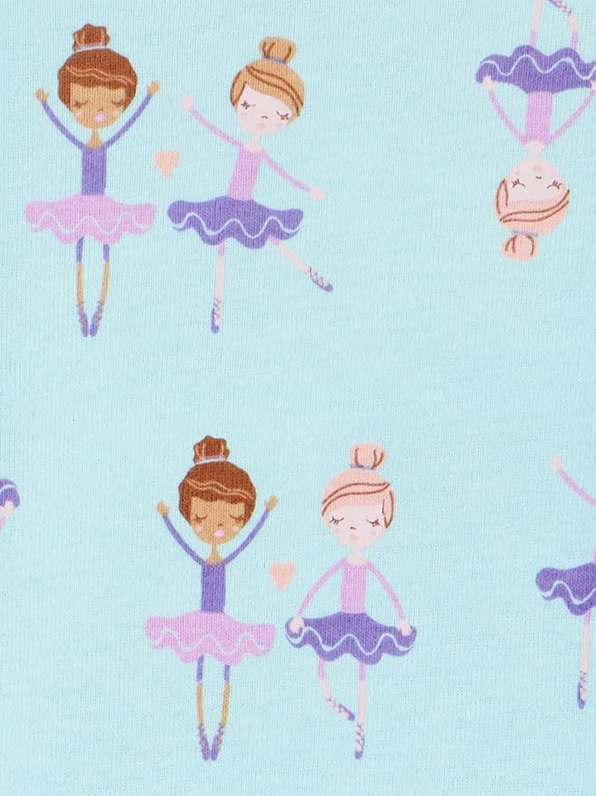 Simple Joys by Carter's Girls 3-pack Snug Fit Footed Cotton Pajamas - Image 2