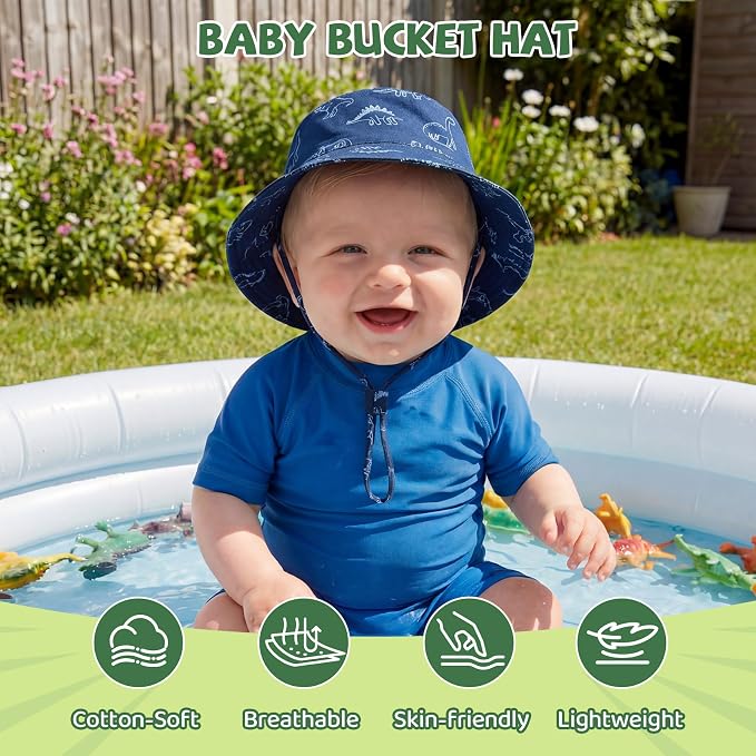 Durio Baby Sun Hat UPF50+ Wide Brim Bucket Hats - Image 7