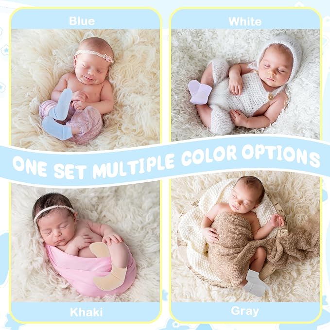 8 Pairs Newborn Socks Thick Cotton Terry Turn Cuff Baby Socks 0-6 Months Cute - Image 5