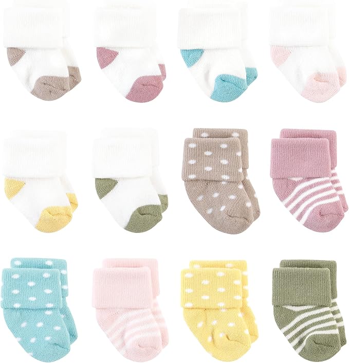 Hudson Baby Basics Unisex Baby Cozy Terry Baby Sock 12-Pack by HudsonBaby