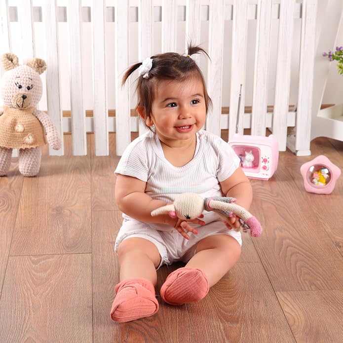Ella Bonna Baby Booties Organic Cotton Muslin Newborn Baby Slippers Baby Boy - Image 9