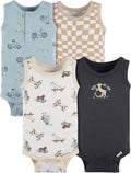 Gerber Baby Boys Multi-Pack Sleeveless Onesies Bodysuit by Gerber