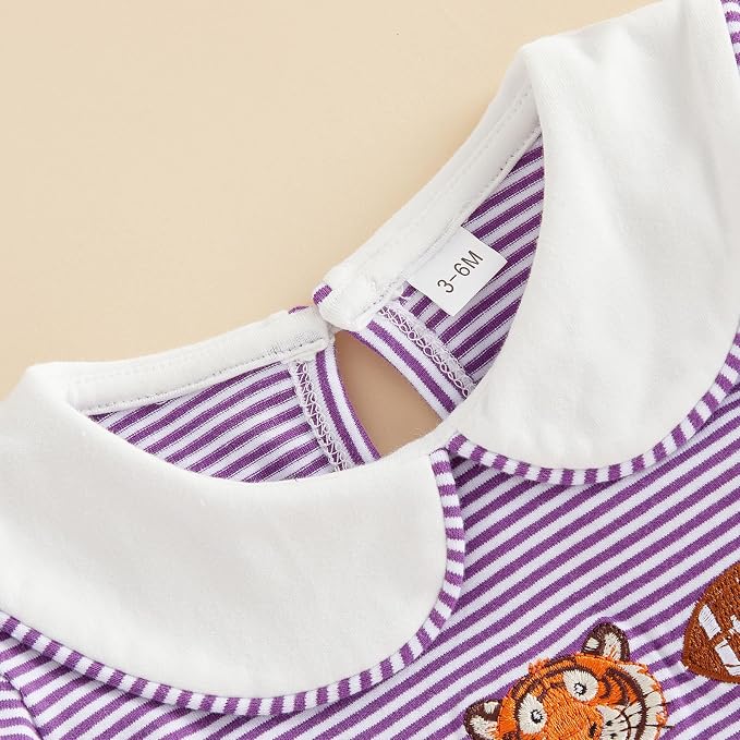 Baby Boy Girl Bubble Romper Short Sleeve Collar Summer Bodysuit - Image 4