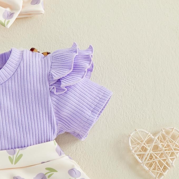 Giraropa Newborn Baby Girl Clothes Smocked Bubble Romper Dress + Socks + - Image 5