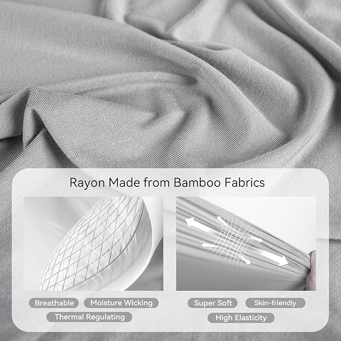 Rayon Made From Bamboo Sleep Sack 12-24 Months 0.5 Tog Ultra Soft Summer Toddler Sleep Sack 1t-2t with Feet 2-Way Zipper Lightweight Baby Sleeping Bag with Legs Thin Baby Wearable Blanket-Gray