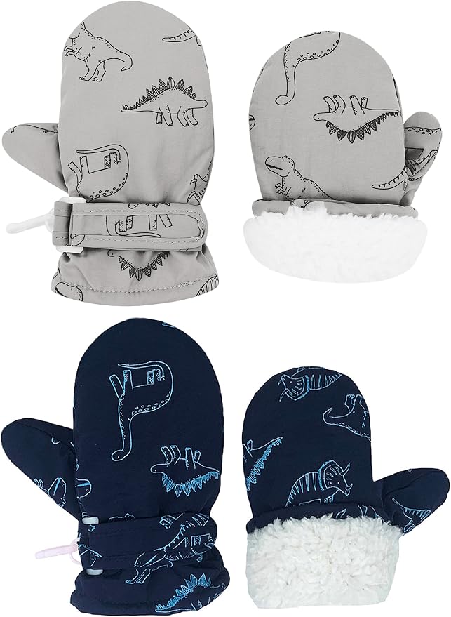 Toddler Gloves Kids Mittens Winter Warm Lined Fleece Gloves Waterproof Snow by Slivery+Color