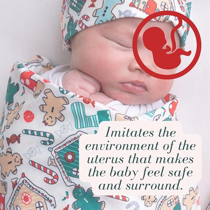 Newborn Swaddle Blanket Set, Matching Beanie - Image 6