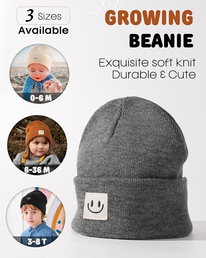 FURTALK Baby Beanie Knitted Hats Toddler Kids Winter Soft Warm Skull Cap | - Image 4