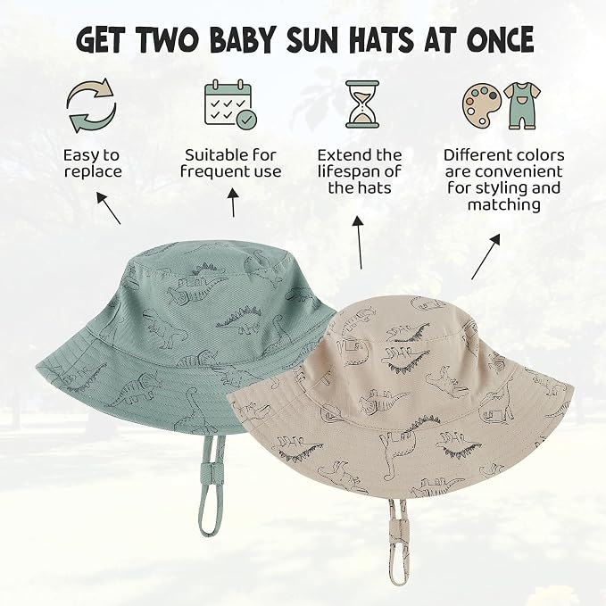 Durio 2-Pack Baby Bucket Hat - Image 3