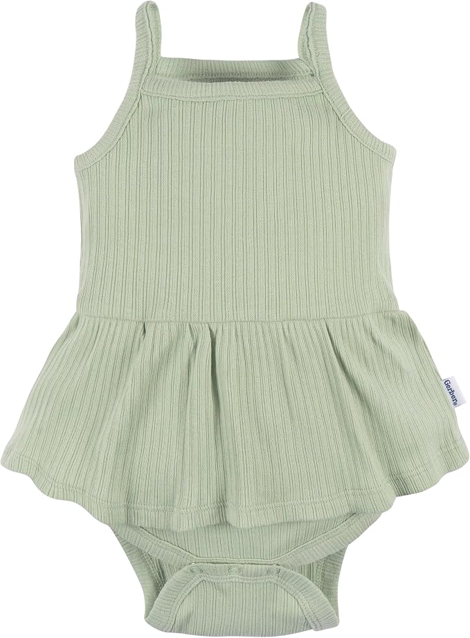 Gerber Baby Girls Multi-Pack Sleeveless Onesies Bodysuit - Image 2