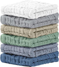 Cuddle Campus Baby Washcloths 6 Packs, Muslin Washcloths Baby, Cotton Burp by CuddleCampus