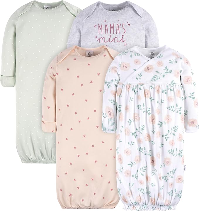 Gerber Baby Girls' 4-pack Sleeper Gown by Gerber