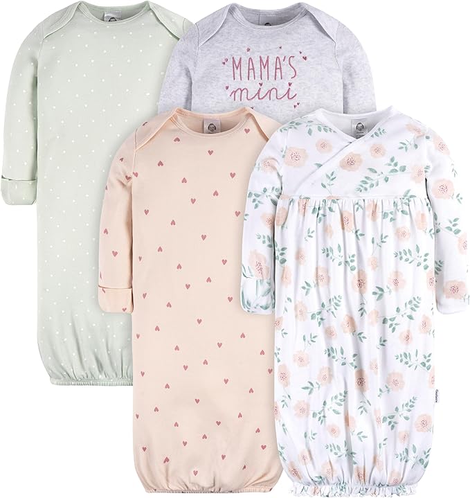 Gerber Baby Girls' 4-pack Sleeper Gown by Gerber