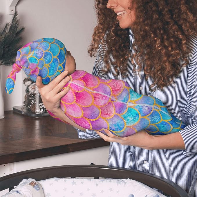Mermaid Swaddle Blankets Soft Receiving Blanket Baby Swaddle Wrap - Image 7