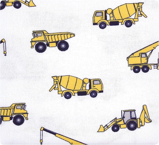 Hudson Baby Unisex Baby Cotton Flannel Receiving Blankets, Construction - Image 3