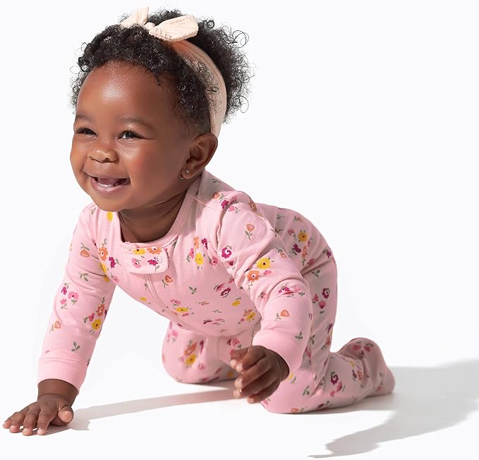 Onesies Brand Baby Girls 4-Pack Sleep 'N Play Footies Multi Pack - Image 2