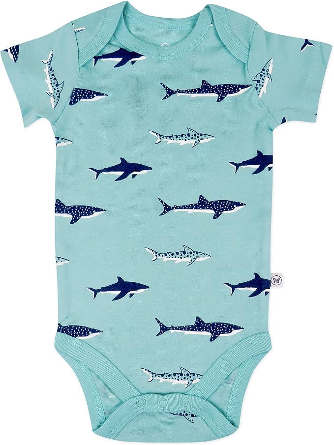 HonestBaby 5-pack Short Sleeve Bodysuits One-piece 100% Organic Cotton - Image 2