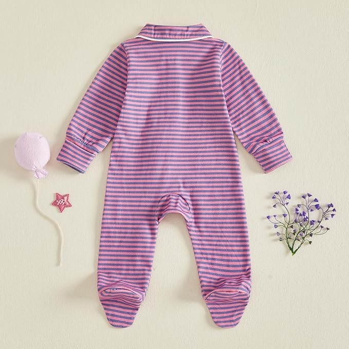 Seyurigaoka Newborn Baby Boy Girl Romper Long Sleeve Zipper Jumpsuit - Image 3