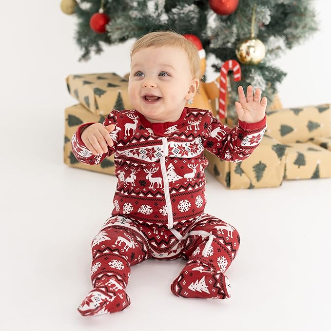O2 BABY Baby Boys Girls Organic Cotton Zip-Front Sleeper Pajamas, Footed Sleep 'n Play