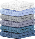 Cuddle Campus Baby Washcloths 6 Packs, Muslin Washcloths Baby, Cotton Burp by CuddleCampus