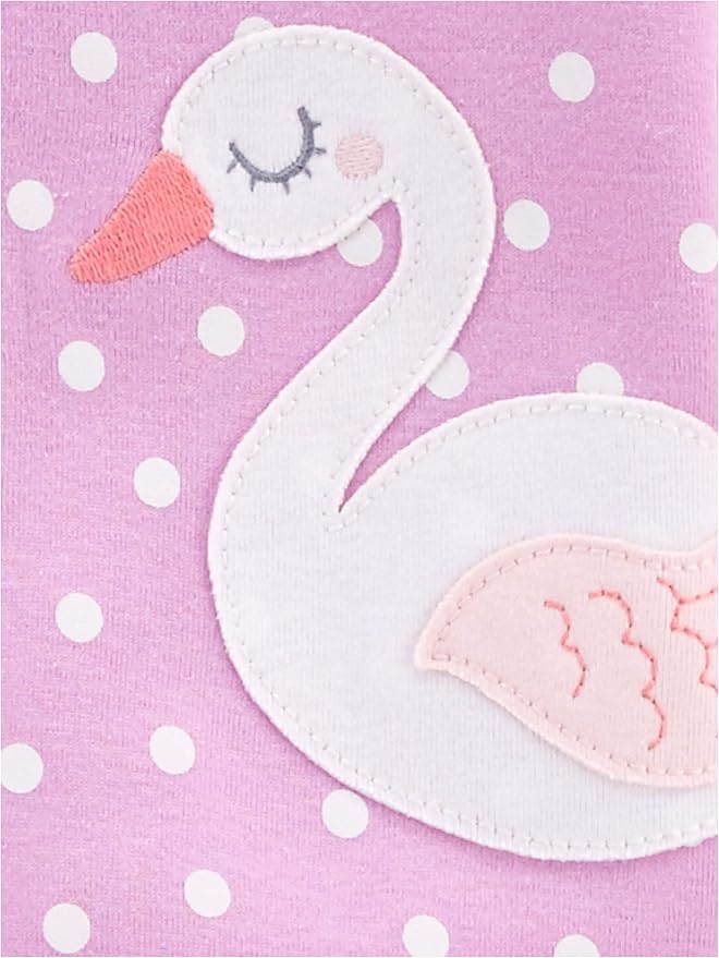 Simple Joys by Carter's Girls 3-pack Snug Fit Footed Cotton Pajamas - Image 2