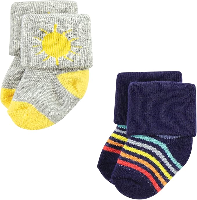 Hudson Baby Baby 8-pack Cotton Rich Newborn and Terry Socks - Image 4