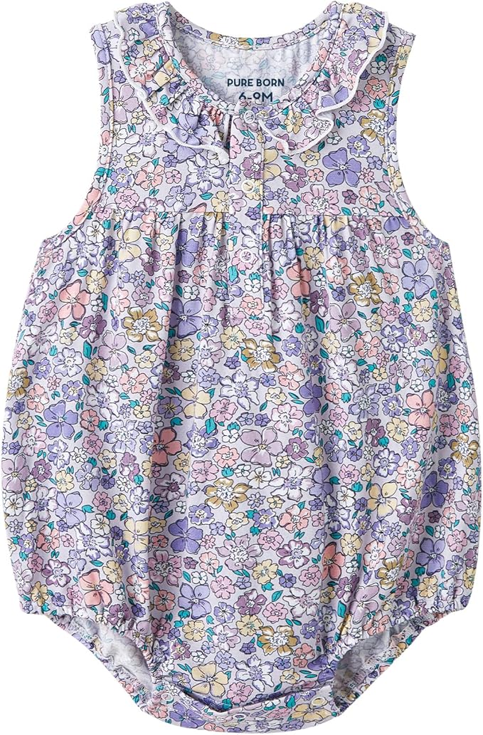 pureborn Baby Girls Boys Bodysuit One-Piece Romper 0-24 Months by pureborn