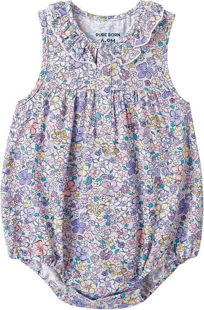 pureborn Baby Girls Boys Bodysuit One-Piece Romper 0-24 Months by pureborn