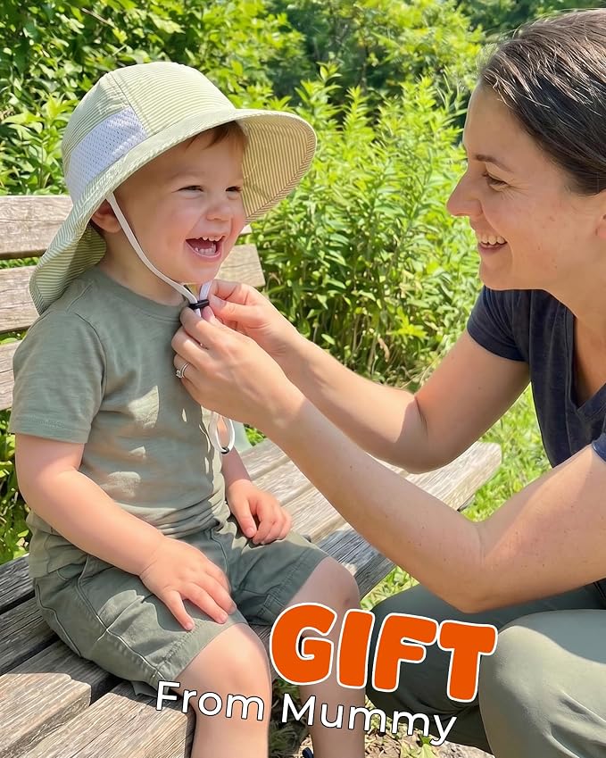 Toddler Baby Sun Hat Kids Summer Beach Essentials Adjustable Beach Hats - Image 6