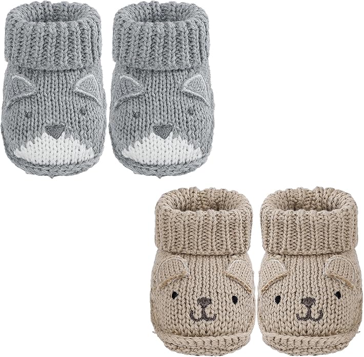 Newborn Knit Booties Soft Baby Sock Boots by DUONITITI