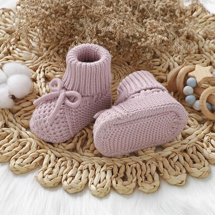 Newborn Shoes Knitted Baby Booties Infant Boys Girls First Walkers | Handmade - Image 3