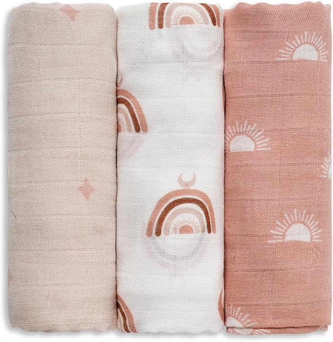 GLLQUEN BABY Receiving Blankets Muslin Swaddle Blanket by GLLQUENBABY