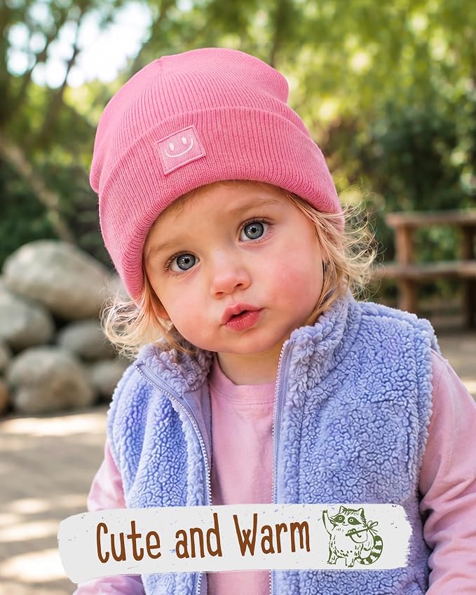 FURTALK Baby Beanie 2 Pack Toddler Winter Hat Embroidered Knit Cap Ages 0-8 | - Image 2