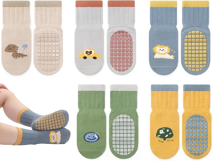 Exegawe Toddler Non Slip Socks, Cute Baby Socks by Exegawe