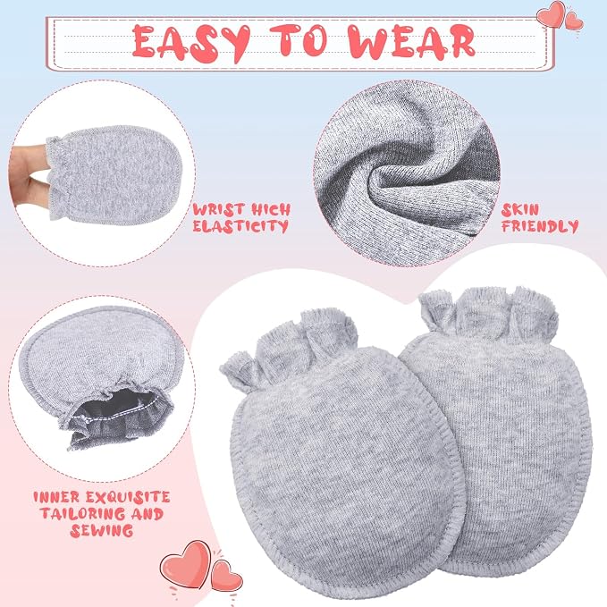 Syhood 9 Pairs Newborn Infant Mittens 0-6 Months - Image 3