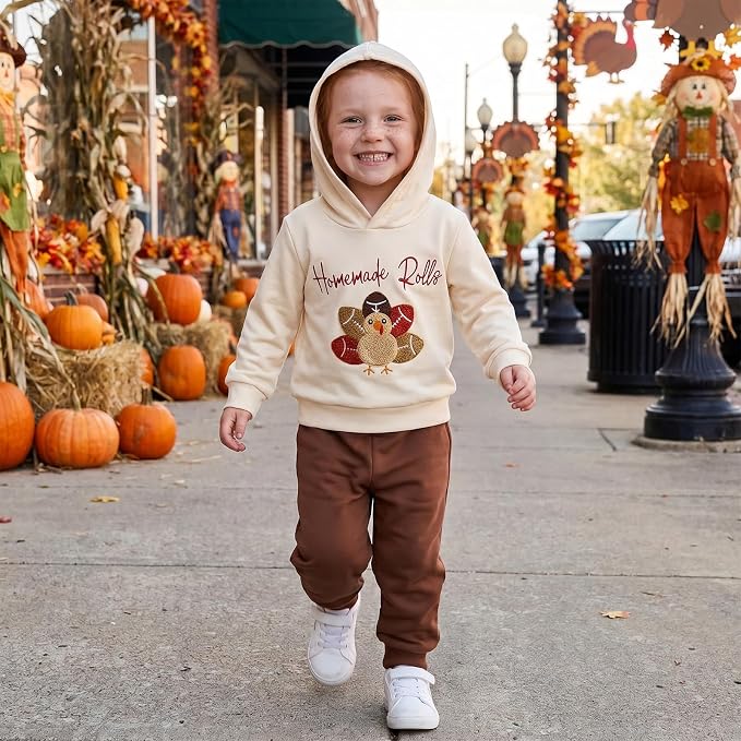 Infant Baby Boy Fall Winter Clothes Outfit Hooded Long Sweatshirt Pant Set - Image 6