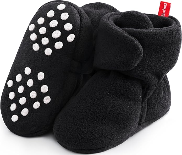 Bufims Baby Fleece Booties Newborn Unisex Booties Non-Slip Newborn Infant First by Bufims