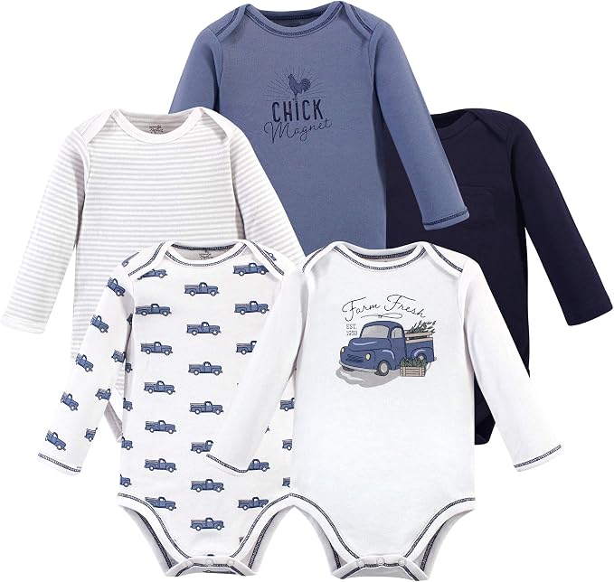 Touched by Nature Unisex Baby Organic Cotton Long-Sleeve Bodysuits - Image 2