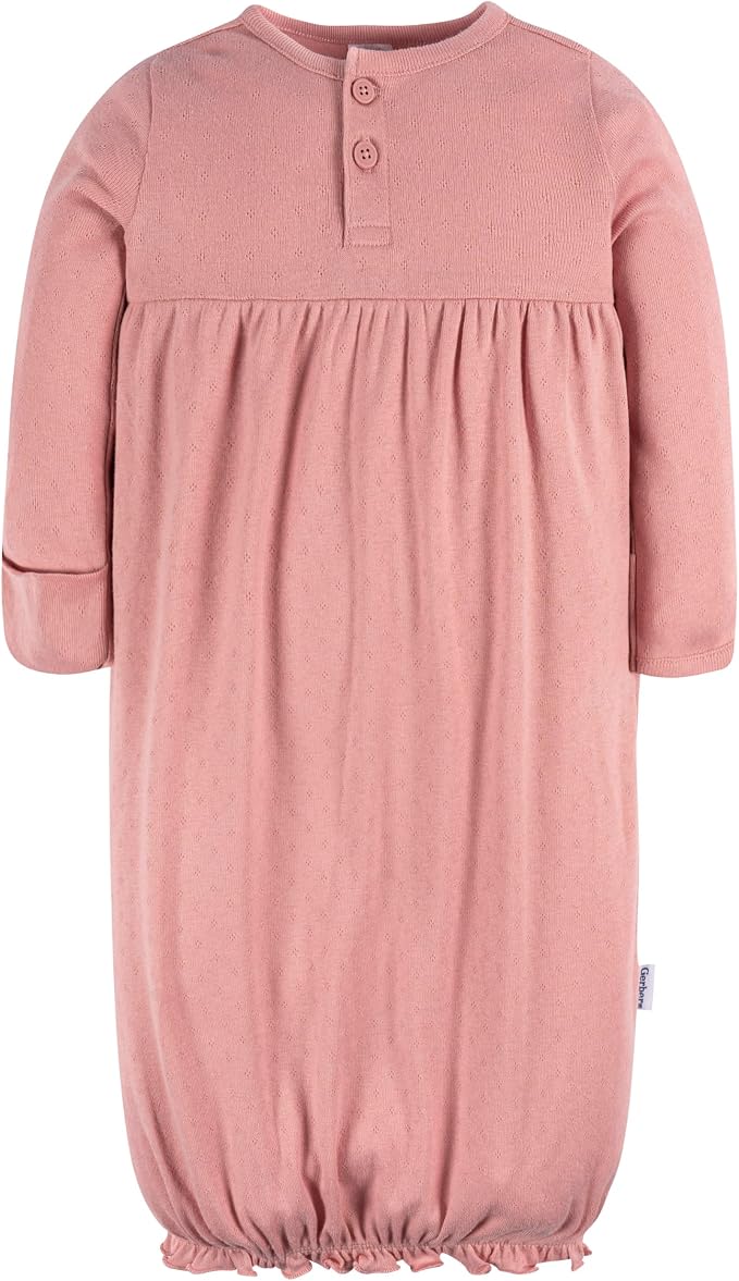 Gerber Baby Girls' 4-pack Sleeper Gown - Image 2