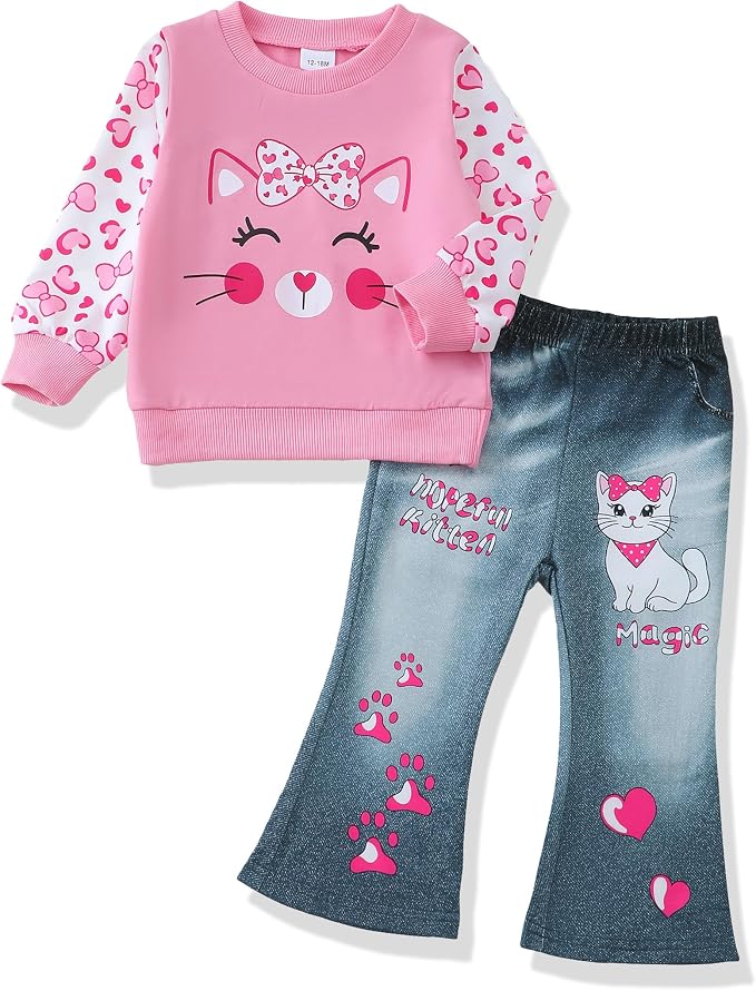 Renotemy Toddler Baby Girl Clothes Fall Winter Outfits Gifts 12Months-5T by Renotemy
