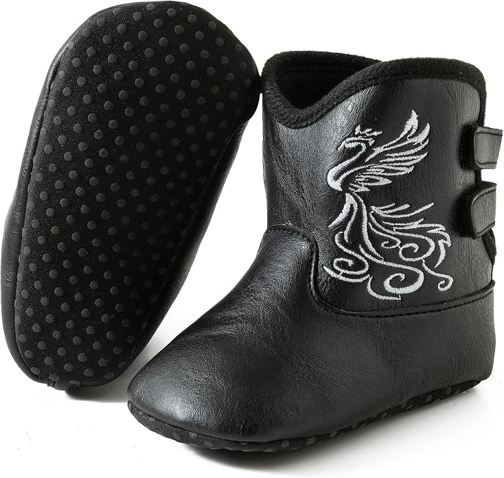 Jastore Baby Boys Girls Cowboy Boots Infant Western Booties Toddler Soft Sole - Image 4