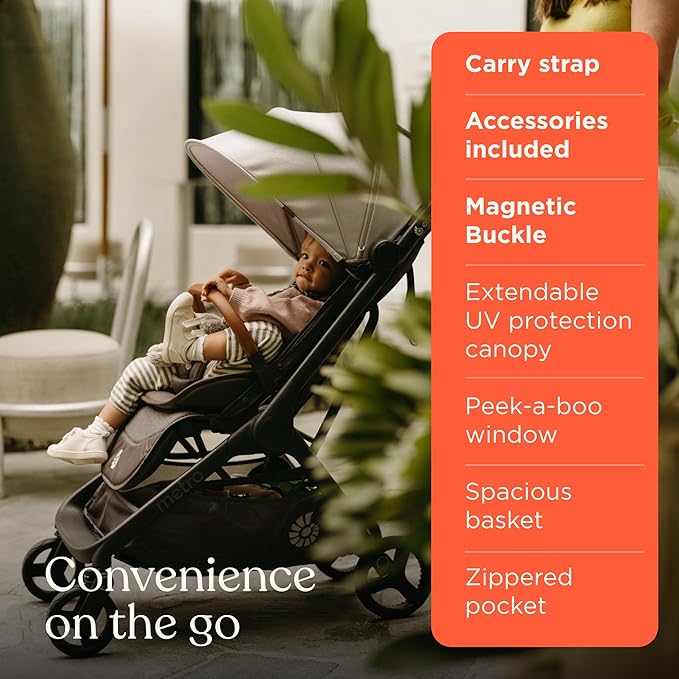 Ergobaby Metro 3 Deluxe Baby Stroller for Newborns, Infants, and Toddlers | Pearl Grey