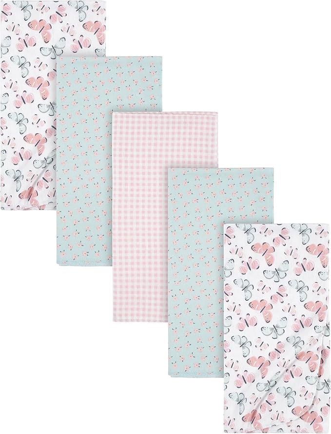 Gerber Girls Newborn Infant Baby Toddler Nursery 100% Cotton Flannel Receiving by Gerber