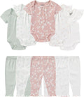 Baby Bodysuit and Pant Set Cotton Ribbed Mix Infant Girl Clothes | Unisex by ZAVBABY