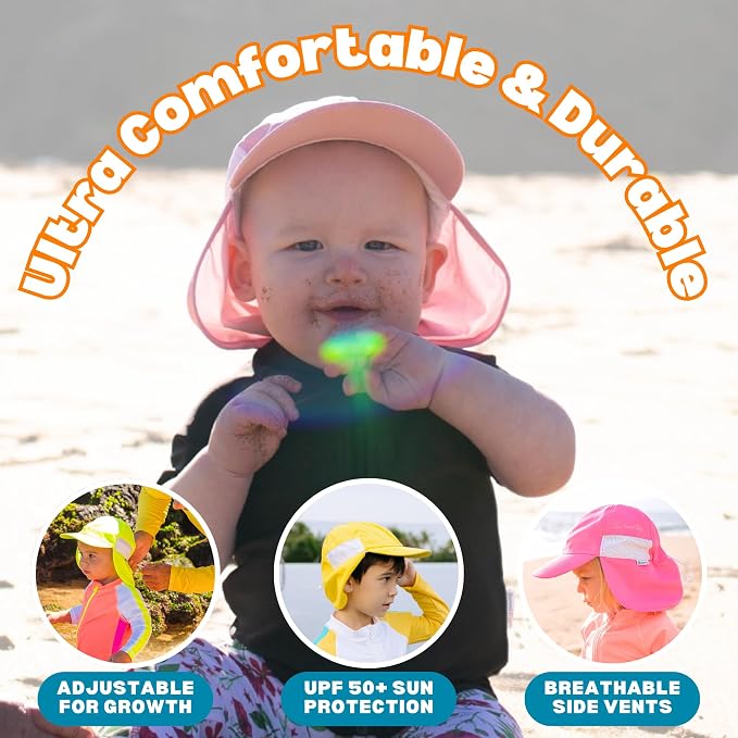 SwimZip Sun Hat with Neck Flap | UPF 50+ Protection - Image 5