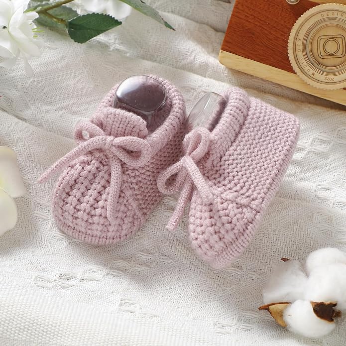 Baby Booties Newborn Baby First Shoes | Cozy Warm Knit Soft Booties - Image 3