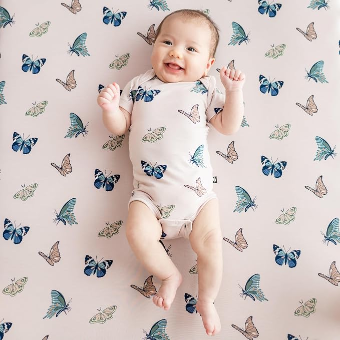 KYTE BABY Short Sleeve Baby Bodysuit, Buttery Soft Rayon Made From Bamboo - Image 2