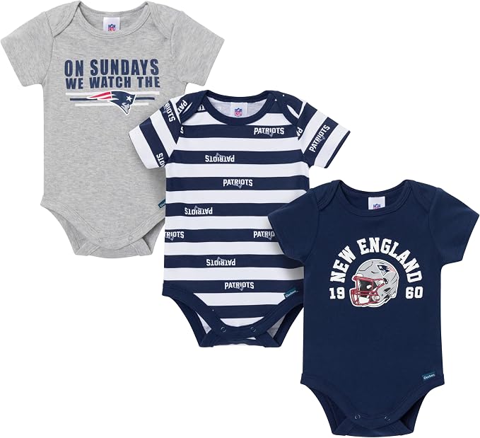 Gerber NFL Baby Boys 3-Pack Onesie Bodysuit by Gerber